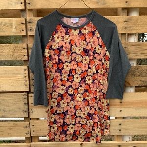 Floral Henley t-shirt.